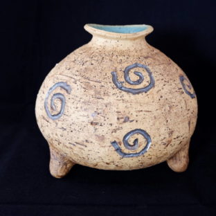【SALE】黄土三つ足花器2