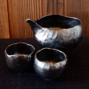 黒彩片口ぐい吞みセット１
