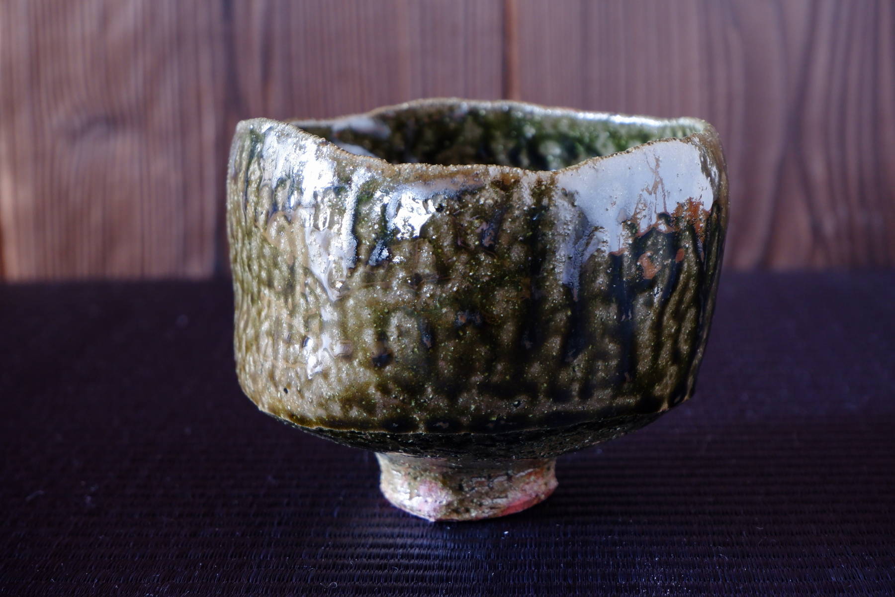 SALE】織部抹茶茶碗１ | 沖縄 陶芸家 陶器の通販サイト | 陶房然庵