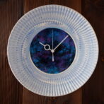 沖縄　練り込み　漆塗り　壁掛け時計