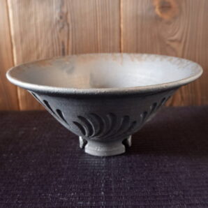 【SALE】いぶし金彩テーブル火鉢小１