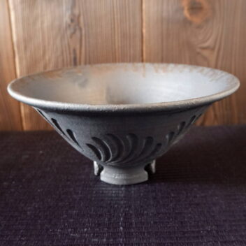 【SALE】いぶし金彩テーブル火鉢小１