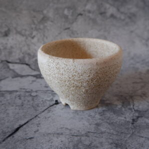 3.5号まだら白鉢348　多肉植物　盆栽　植木鉢　作家鉢　鉢皿　沖縄