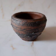 3号黒化粧赤茶鉢463　多肉植物　盆栽　植木鉢　作家鉢　鉢皿　沖縄