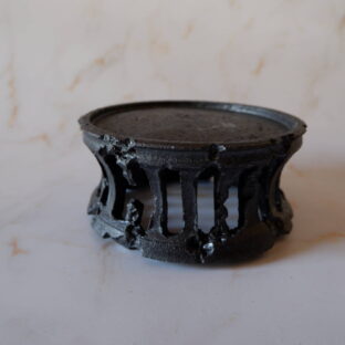 5号鉄砂黒透し彫り鉢台589 塊根植物 多肉植物 アガベ グラキリス パキプス 盆栽 植木鉢 作家鉢 鉢皿 沖縄