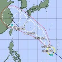 台風を前に