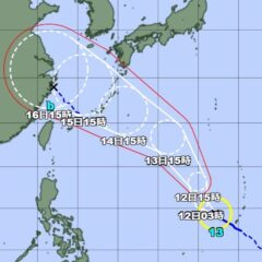 台風を前に