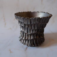 5号燻し金彩鉢782　塊根植物　多肉植物　アガベ　グラキリス　パキプス　盆栽　植木鉢　作家鉢　鉢皿　沖縄