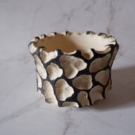 4号黒化粧砂岩鉢821　塊根植物　多肉植物　アガベ　グラキリス　パキプス　盆栽　植木鉢　作家鉢　鉢皿　沖縄