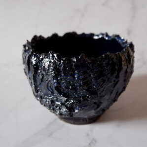 4号深海碧捻り裂紋鉢826　塊根植物　多肉植物　アガベ　グラキリス　パキプス　盆栽　植木鉢　作家鉢　鉢皿　沖縄