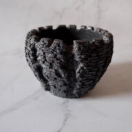 4号黒金彩裂紋鉢857　塊根植物　多肉植物　アガベ　グラキリス　パキプス　盆栽　植木鉢　作家鉢　鉢皿　沖縄