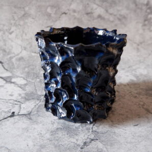 3.5号深海碧鉢953　塊根植物　多肉植物　アガベ　グラキリス　パキプス　盆栽　植木鉢　作家鉢　鉢皿　沖縄