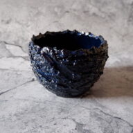 4号深海碧荒裂紋炎鉢960　塊根植物　多肉植物　アガベ　グラキリス　パキプス　盆栽　植木鉢　作家鉢　鉢皿　沖縄