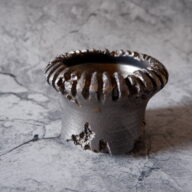 3号燻し金彩鉢024　塊根植物　多肉植物　アガベ　グラキリス　パキプス　盆栽　植木鉢　作家鉢　鉢皿　沖縄