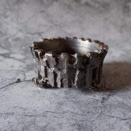 3号燻し金彩三脚浅鉢027　塊根植物　多肉植物　アガベ　グラキリス　パキプス　盆栽　植木鉢　作家鉢　鉢皿　沖縄