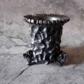 3号鉄砂黒三脚深鉢032　塊根植物　多肉植物　アガベ　グラキリス　パキプス　盆栽　植木鉢　作家鉢　鉢皿　沖縄