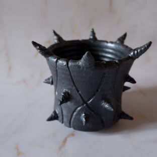 4号鉄砂黒棘鉢106　塊根植物　多肉植物　アガベ　万年青　盆栽　植木鉢　作家鉢