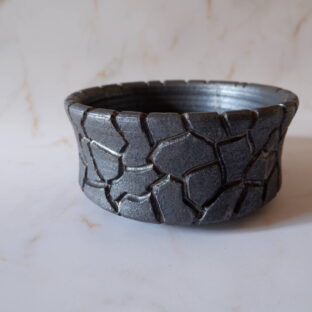 6号黒ブロンズ盆栽平鉢128　塊根植物　多肉植物　アガベ　万年青　盆栽　植木鉢　作家鉢