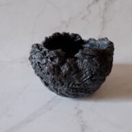 4号黒溶岩裂紋鉢177　塊根植物　多肉植物　アガベ　盆栽　植木鉢　作家鉢