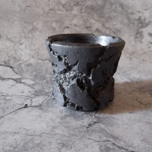 4号鉄砂黒鉢183　塊根植物　多肉植物　アガベ　盆栽　植木鉢　作家鉢