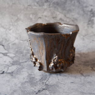 4号燻し金彩鉢185　塊根植物　多肉植物　アガベ　盆栽　植木鉢　作家鉢