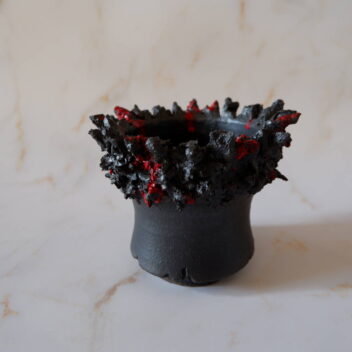 3号流紋黒獄鬼鉢233　塊根植物　多肉植物　アガベ　盆栽　植木鉢　作家鉢