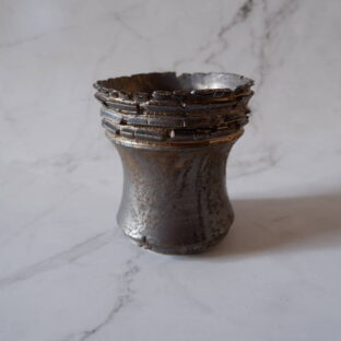 4号燻し金彩裂紋鉢249 塊根植物 多肉植物 アガベ 盆栽 植木鉢 作家鉢