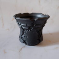 5号流紋黒鉢335　塊根植物　多肉植物　アガベ　盆栽　植木鉢　作家鉢　鉢皿　沖縄