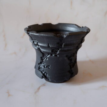 5号流紋黒鉢335　塊根植物　多肉植物　アガベ　盆栽　植木鉢　作家鉢　鉢皿　沖縄