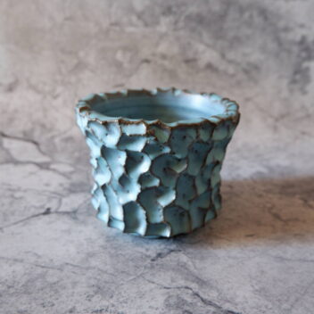 4号ヒスイ青鉢346　塊根植物　多肉植物　アガベ　盆栽　植木鉢　作家鉢　鉢皿　沖縄