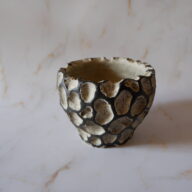 3.5号黒化粧墨流し砂岩鉢375　塊根植物　多肉植物　アガベ　盆栽　植木鉢　作家鉢　鉢皿　沖縄