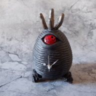 樹土鬼時計1　塊根植物　多肉植物　アガベ　盆栽　植木鉢　作家鉢　鉢台　沖縄