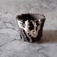 3.5号白化粧黒鉢396　塊根植物　多肉植物　アガベ　盆栽　植木鉢　作家鉢　鉢台　沖縄