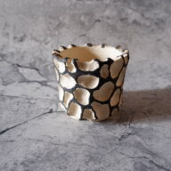 3号黒化粧砂岩鉢397　塊根植物　多肉植物　アガベ　盆栽　植木鉢　作家鉢　鉢台　沖縄