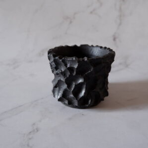 2.5号炭黒鉢432　塊根植物　多肉植物　アガベ　盆栽　植木鉢　作家鉢　鉢台　沖縄