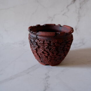 3.5号赤鱗裂紋鉢504　塊根植物　多肉植物　アガベ　盆栽　植木鉢　作家鉢　鉢台　沖縄